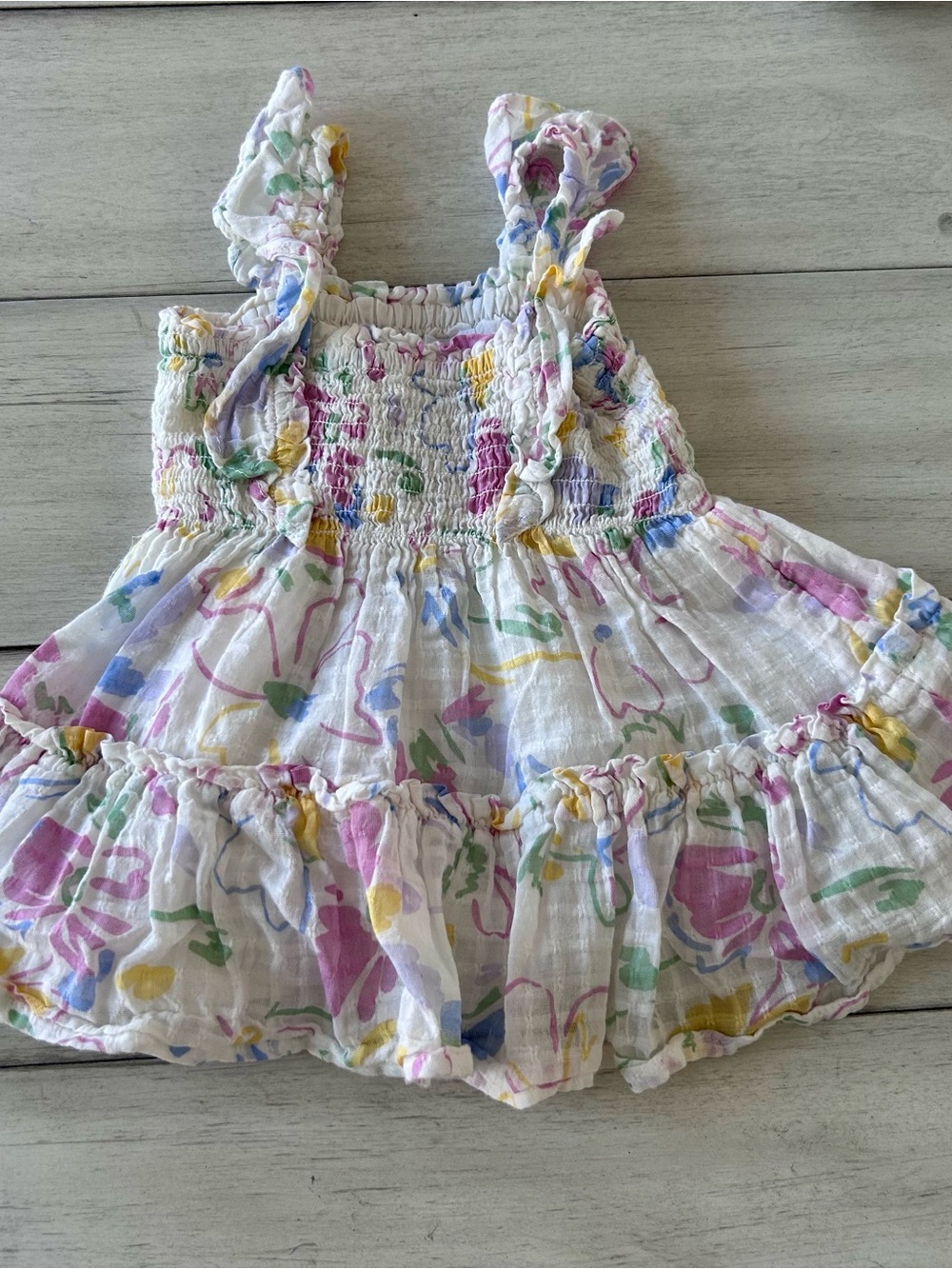 Girls BabyGap Flower Print Dress — 3–6 Months